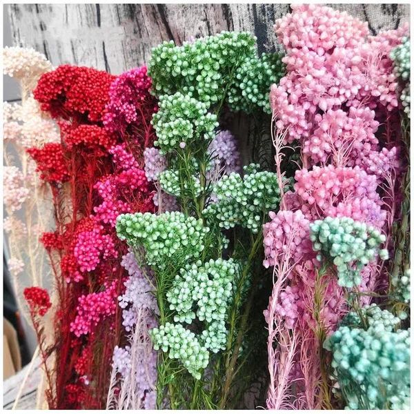 Flores decorativas 50 g Natural Millet Fruit Flower seca Adornos de Navidad artificiales con Brasil Boda Bridal B