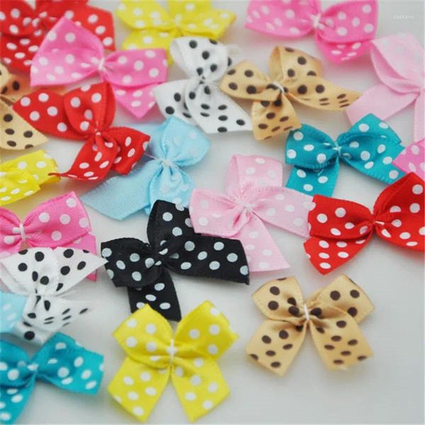 Fleurs décoratives 50pcs Dot Satin Ribbon Bows Gift Craft Marding Decoration UPICK B0163