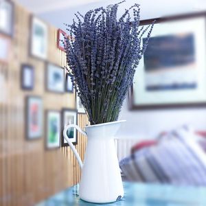 Fleurs décoratives 50 Pcs Lavande Vrai Blé Naturel Bouquet De Fleurs Séchées Pour La Décoration De Fête DIY Immortel Décor Jardin Salon