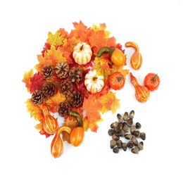 Fleurs décoratives 50 Pcs Mini Citrouille Artificielle Faux Simulation Légumes Halloween Thanksgiving Décoration Pour La Maison Props DIY Artisanat