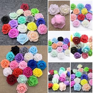 Decoratieve bloemen 50 stuks Mini Kunstbloem PE Foam Rozenkop Handgemaakte DIY Bruiloft Woondecoratie Krans Ambachtelijke Rozen Beer Schimmel