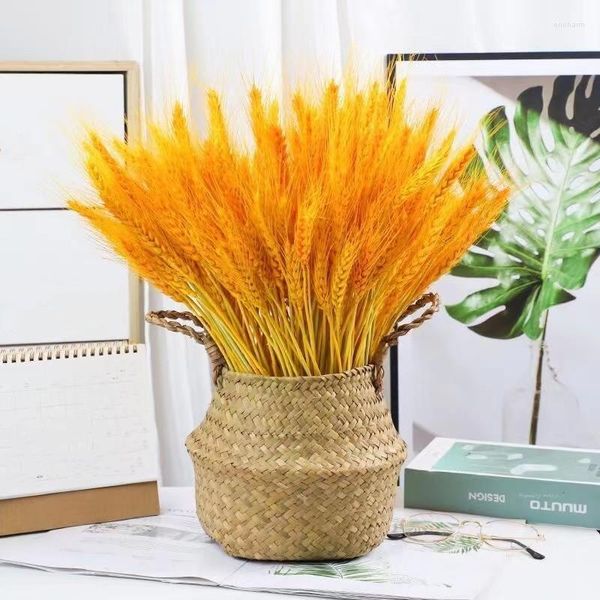 Fleurs décoratives, 50 pièces, épis de blé véritable, artificielles séchées naturelles, qui ressemblent à des centres de table de mariage pour Tables Pampas