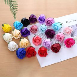 Fleurs décoratives 50 pièces Roses savon tête de fleur bricolage saint valentin mariage maison accessoires cadeaux boîte Scrapbook artificiel