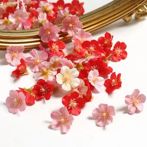 Fleurs décoratives 50pcs Fleur de soie Fleur artificielle Blossom Blossom Party Supplies Mini DIY Craft Pographie