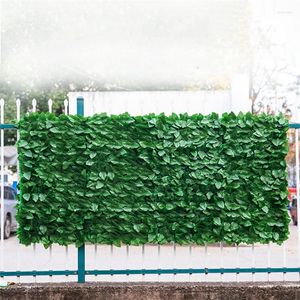 Fleurs décoratives 50x100CM Plantes Artificielles Clôture Écran Faux Verdure Panneaux Muraux Pour Intérieur Extérieur Cour Décoration De La Maison Fleur