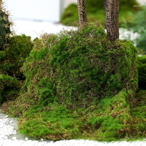 Fleurs décoratives 50x50cm mousse artificielle pelouse herbe simulation fausse plante verte pour fête jardin micro paysage décoration bricolage artisanat