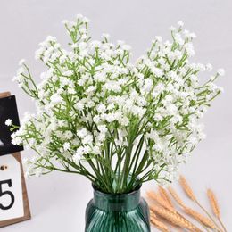 Decoratieve bloemen 52cm 90heads Baby's Ademen Artificial Plastic Gypsophila Diy Floral Bouquets Wedding Birthday Party Home Decoratie