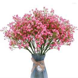 Fleurs d￩coratives 52 cm Artificiel Baby's Breath Flower Gypsophile Bouquets Floral Bouquets Arrangement pour le mariage Home El Party Decoration
