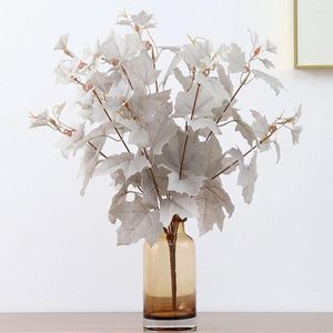 Fleurs décoratives 53 cm Asimulation 10 Branches Blanc Faux Maison Salle De Mariage Plafond Décoration Artificielle Rouge De Noël