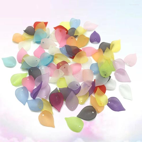 Fleurs décoratives 560pcs pétales givrés acryliques feuille en plastique avec trou pour la fabrication de bijoux bricolage artisanat accessoires de cheveux décoration de mariage