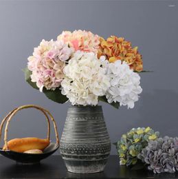 Dekorative Blumen 58 cm Köpfe Künstliche Seide Hortensienstrauß Für Party Zuhause Hochzeit Wohnzimmer Dekoration Zubehör