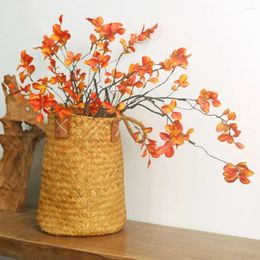 Flores decorativas 59 cm/90 cm Bouquet de planta de hojas de otoño Arreglo floral hecho a mano simple