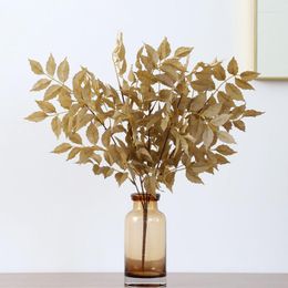 Fleurs décoratives 59 cm vent nordique plantes artificielles bouquet feuille d'eucalyptus maison mariage décor arrangement de fleurs accessoires de photographie gris jaune