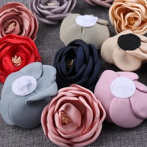 Decoratieve bloemen 5 st 6cm brandende rand Bloem Handgemaakte DIY stereotiepe schoenen Sieraden Accessoires Simulatiedoek