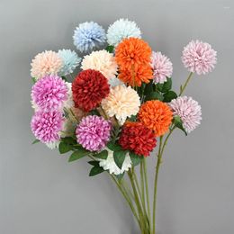 Fleurs décoratives 5 pièces chrysanthème artificiel soie pissenlit boule fleur jacinthe décor de mariage pour la maison fête El jardin Decora