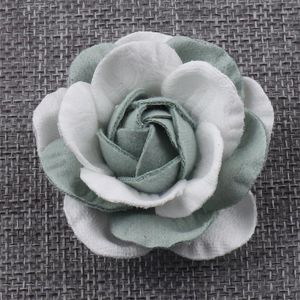 Flores decorativas, 5 piezas, accesorios de flores para ropa, paquete elástico de Camelia, encaje semicircular hecho a mano, tela DIY