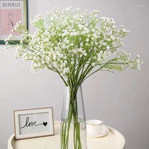 Decoratieve bloemen 5 stcs 108heads Baby's BEAD 63cm kunstmatige boeket nep gipsperrente gypsophila floral tak voor bruiloftsfeestje huis diy decor