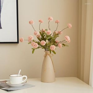 Decoratieve Bloemen 5Pcs 5 Heads Paardebloem Kunstbloem Boeket 52Cm Zijde Bolvormige Chrysant Bal Nep Diy Ambachtelijke krans