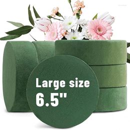 Decoratieve bloemen 5 stks 6,5 '' Grote ronde bloemenschuimblokken droog voor kunstmatige bloemdiy bruiloft gangpad arrangement