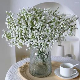 Fleurs décoratives 5pcs Bouquet de respiration artificiel confortable Feel Simulated Romantic Wedding Room Decoration