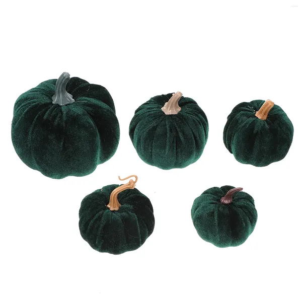 Flores decorativas 5 piezas de calabaza artificial decoración del hogar de calabazas vegetales para la guirnalda de otoño Acción de Gracias oscuro otoño otoño