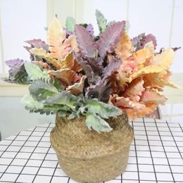 Decoratieve bloemen 5 -stks kunstmatige senecio cineraria tak voor plantenmuur achtergrond bruiloft feest huis al kantoorbar