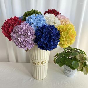 Decoratieve bloemen 5 stks kunstmatige hortensia zijden bloem bruidsboeket party tafel decor arrangement nep woondecoratie bloemen