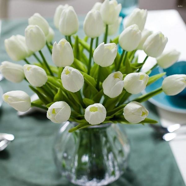 Fleurs décoratives 5 pièces fausse belle fleur artificielle attrayante charmant Bouquets de tulipes florales pour la maison