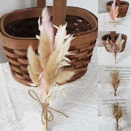 Decoratieve bloemen 5 stks/lot feestdecoratie trouwkamer verjaardagsdecor mini gedroogde boeketten staart gras pampas ramo flores secas