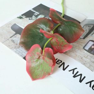 Decoratieve bloemen 5 stks enkele tak vlinder latex blad nep planten voor huizendecoratie micro landschap indoor orchidee bloem materiaal