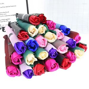 Decoratieve bloemen 5 -stcs Soap Rose kunstmatige bloemboeket Valentijnsdag geschenk Romantisch huwelijk jubileum feestdecoratie nepbundel