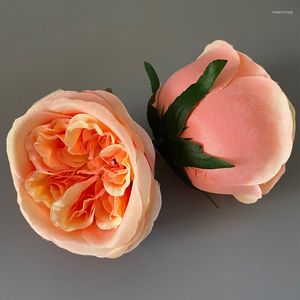 Fleurs décoratives 5 pièces Roses tête mariage accessoires de mariée liquidation décorations de noël pour la maison Scrapbooking artificiel