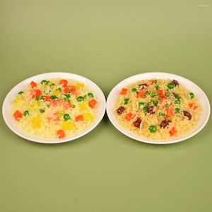Fleurs décoratives 6 pouces riz frit faux fruits de mer chinois de boeuf de boeuf de fête de fête de fête