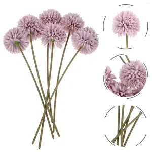 Decoratieve bloemen 6 stuks kunstmatige chrysant hortensia-plukkers binnenboeketten nepdecoraties delicaat gesimuleerd