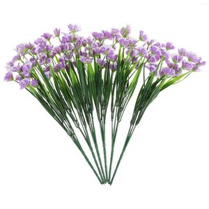 Fleurs décoratives 6 PCS Simulation de décoration de bouquet de bouquet décorer en plastique orné réaliste