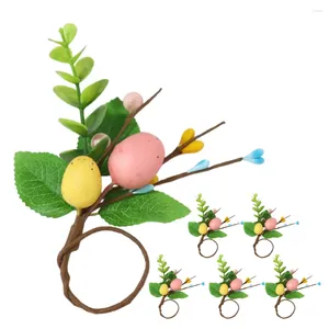 Decoratieve bloemen 6 pc's Easter Ei Dapkin Ring Ringen Huis Restaurant Buckle Decoraties Iron Exquisite Bankett Table