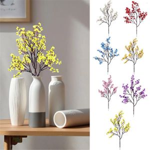 Decoratieve bloemen 6 stuks herfst faux babys adem bloem bulk kunstmatige gypsophila boeket zijden bloemen winterarrangementen