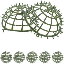 Flores decorativas 6 PC Arreglo Flower Bole Support Cage Arregle de estante Plantas de marco de hierba Marca de pasto sosteniendo hojas