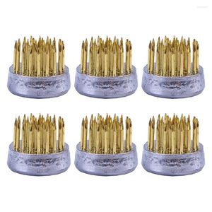 Decoratieve bloemen 6 pc's Jianshan Bloemarrangement Planting Naaldhouder Decor Fixator Tool Ronde Pin Japanse Kikker