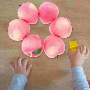 Decoratieve bloemen 6 pc's perzikschuimen diy decor mini speelgoed kunstmatige fruit ambachtsmodel store prop