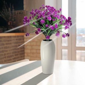 Fleurs décoratives 6 PCS violet résistant aux UV bouquet de fleurs maison décoration de mariage mariée tenant des fournitures