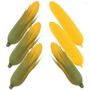 Fleurs décoratives 6 PCS Simulation Corn Showcase Modèles Faux Vegetable Decor Fake Prop Corns d'ornement artificiel