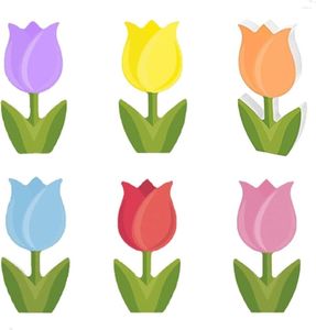Fleurs Décoratives 6 Pièces Ornements De Fleurs De Printemps Tulipe Ferme Colorée Petit Plateau À Plusieurs Niveaux Décor Pour La Maison Liquidation Festival De Mariage