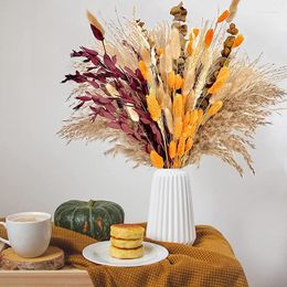 Decoratieve bloemen 60-109pcs Natuurlijk gedroogd Pampas Grass Bouquet Boho Home Noordse Decor Phragmi Wedding Thanksgiving