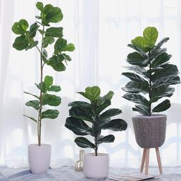 Decoratieve bloemen 60-122cm kunstmatige banyan boomtak hoge simulatie groen plant plastic palm diy huizen tuin kersthuis