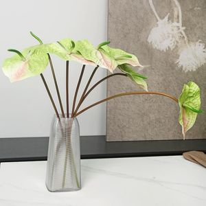 Fleurs décoratives 60 cm plantes artificielles Anthurium multicolore plante Festival fête anniversaire mariage intérieur jardin décoration