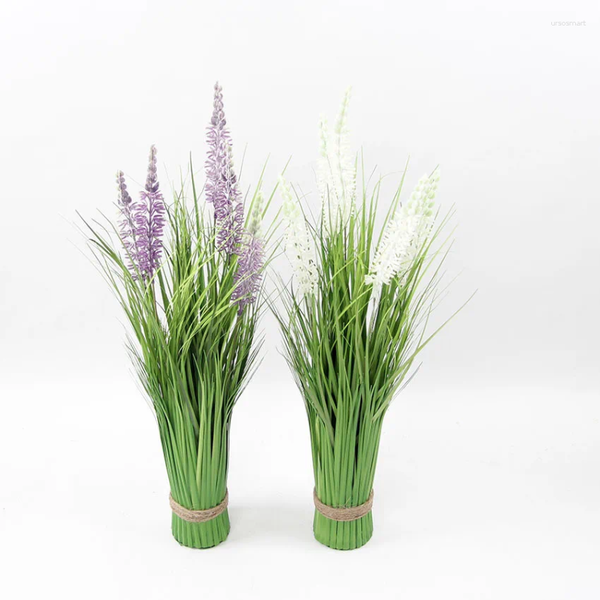 Fleurs décoratives 60CM, plantes artificielles d'oignon vert pour décoration de maison, faux arbre en plastique avec décorations extérieures de jardin