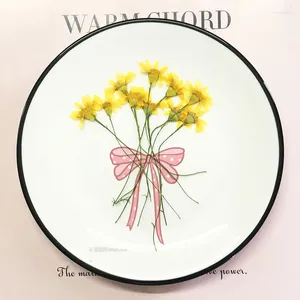 Decoratieve bloemen 60-st geperst gedroogd 5-10 cm gele chrysanthemum bloem stalkplanten herbarium voor sieraden po frame bladwijzer telefoonhoesje