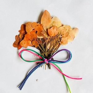 Fleurs décoratives 60pcs Couleur séchée pressée Fleur d'hortensia multi-marches pour époxy Résine Pendent bijoux de téléphone Bookmarks Making Card