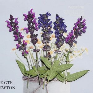 Decoratieve bloemen 60 stuks geperst gedroogde lavendelblad bloem herbarium voor hars epoxy sieraden kaart bladwijzer frame telefoonhoesje make-up lamp doe-het-zelf